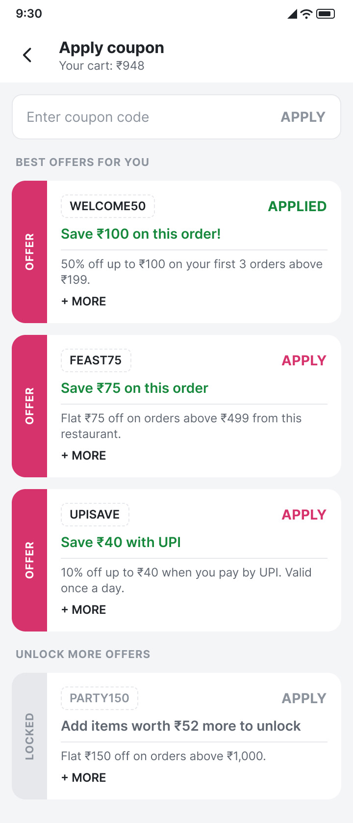 Forkful: Coupons