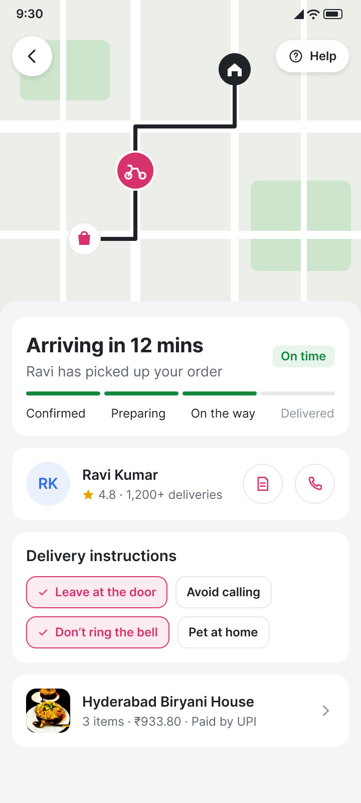 Forkful: Order tracking