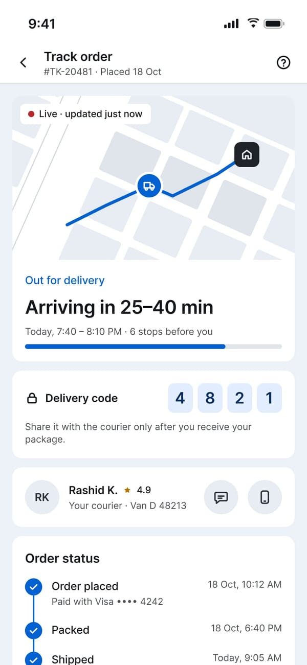 Tekvo: Track it, hand it over with a code