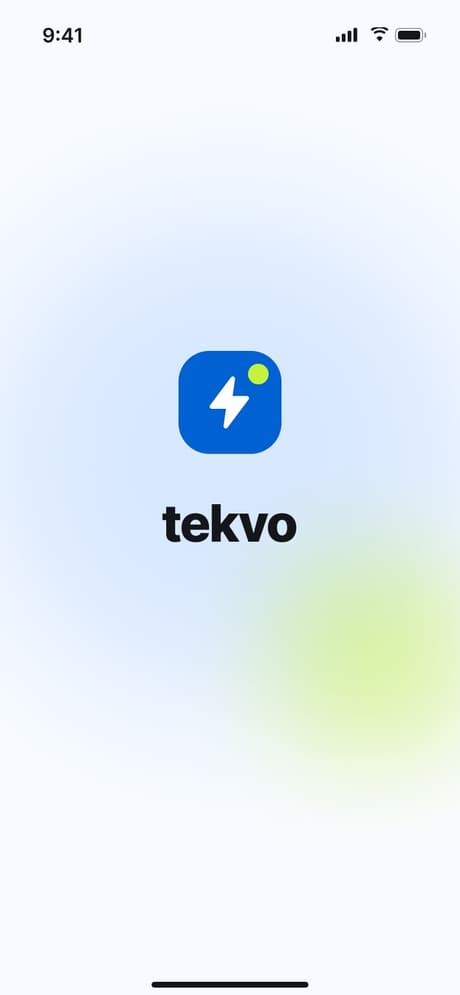 Tekvo Customer app: 02 · Splash · Reveal
