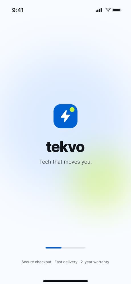 Tekvo Customer app: 03 · Splash · Loading