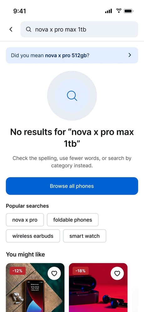 Tekvo Customer app: 37 · Search · No results