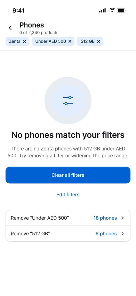 Tekvo Customer app: 37b · Filters · No match