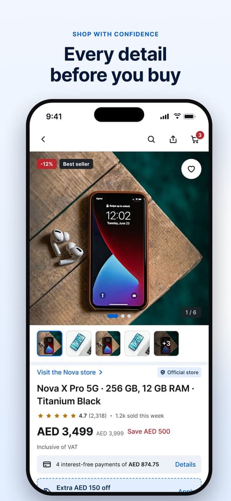 Tekvo store: App Store · 6.9in · 02