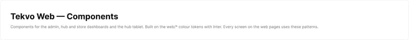 Tekvo Web components: Library header