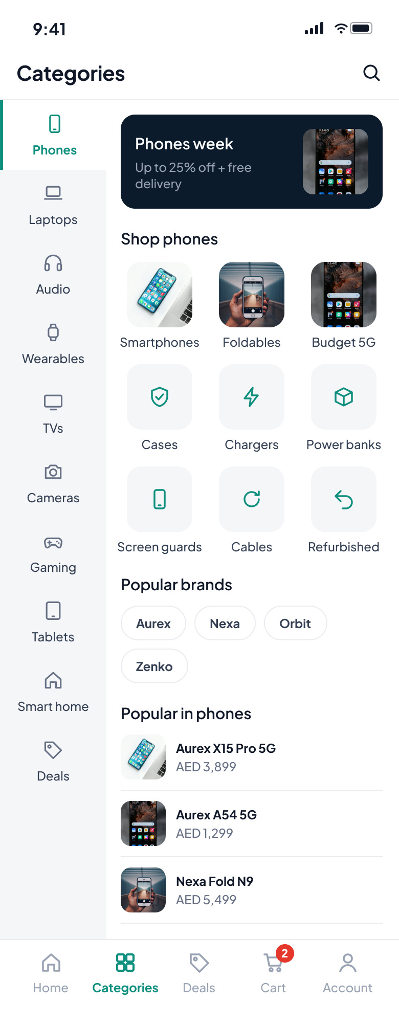 Voltline: Categories